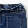 Denim joggers with drawstring and 5 pockets for boys, dark blue
