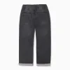 Denim joggers with drawstring and 5 pockets for boys, dark grey