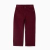 Straight fit corduroy trousers for boys, burgundy