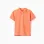 Short sleeve cotton piqué polo shirt for boys, orange