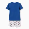 Short sleeve glow-in-the-dark pyjamas with Spider-Man for boys, blue/grey