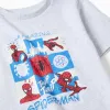 Short pyjamas with Spider-Man glow-in-the-dark print for boys, grey/blue