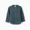 LS SHIRT LINEN MAO, DARK BLUE