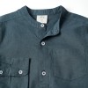 LS SHIRT LINEN MAO, DARK BLUE