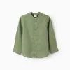 LS SHIRT LINEN MAO, GREEN