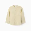 LS SHIRT LINEN MAO, LIGHT YELLOW