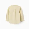LS SHIRT LINEN MAO, LIGHT YELLOW