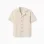 Cotton short sleeve shirt with chest pockets for boys, light beige