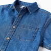 SS SHIRT LIGHT DENIM, BLUE