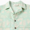 Boys' Beach Motif Short Sleeve Shirt, Green
