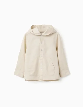 LS SHIRT LINEN, LIGHT BEIGE