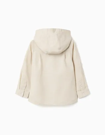 LS SHIRT LINEN, LIGHT BEIGE