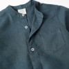 SS SHIRT LINEN, DARK BLUE