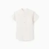 SS SHIRT LINEN, WHITE