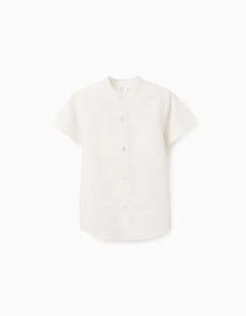 SS SHIRT LINEN, WHITE