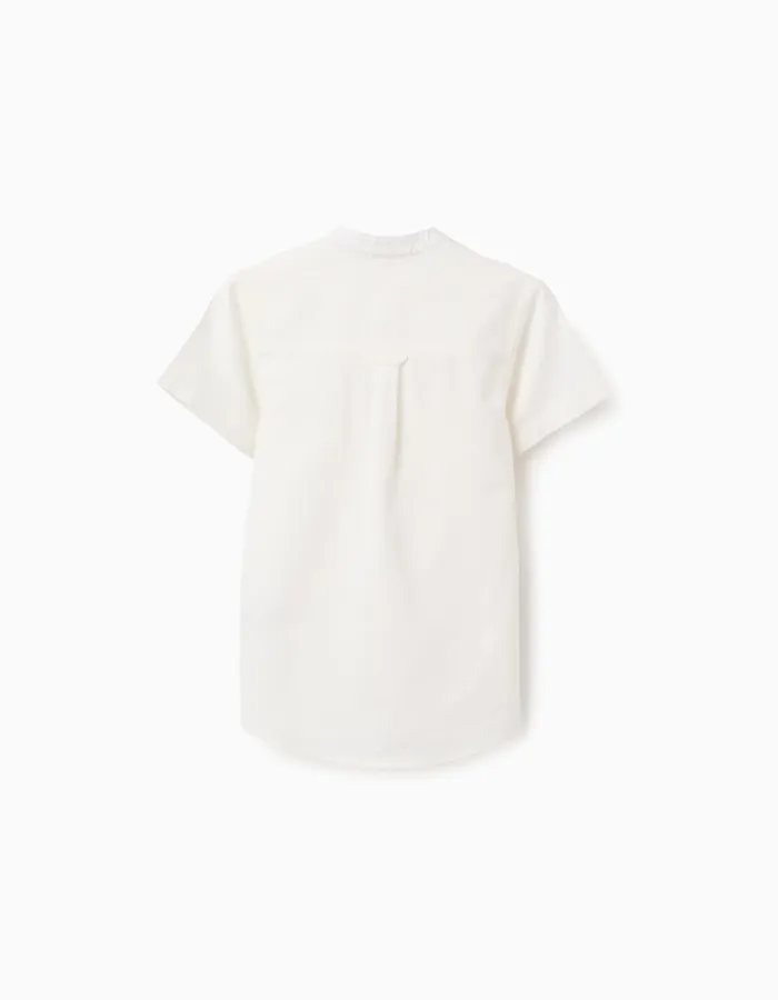 SS SHIRT LINEN, WHITE
