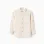 Long sleeve striped shirt in linen for boys, light beige