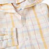 Checked cotton shirt with hood B&S for boys, white/yellow/blue/red