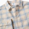 Long sleeve cotton checked shirt for boys, light beige/blue/brown