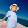 Cotton shirt with print Carolina Celas x Zippy for boys, light blue