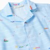 Cotton shirt with print Carolina Celas x Zippy for boys, light blue