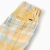 Cotton Checked Shorts for Boys 'B&S', Yellow