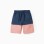 Bicolour Twill Shorts for Girls, Blue/Pink