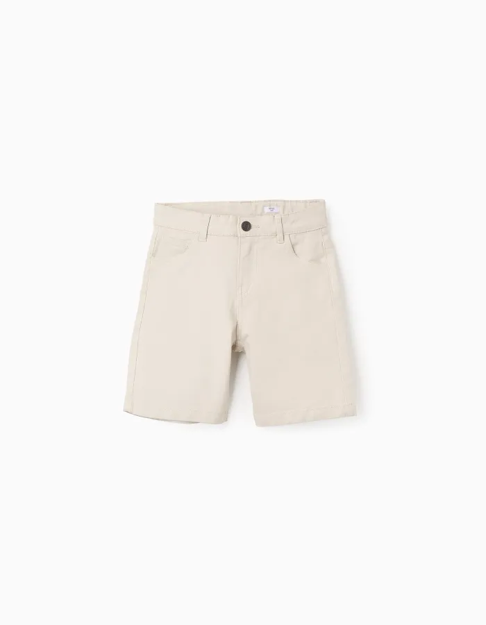 Twill Shorts for Boys 'Midi', Beige