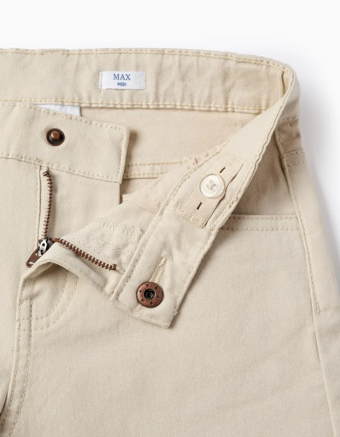 Twill Shorts for Boys 'Midi', Beige