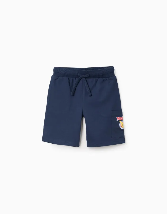 Cotton Shorts for Boys 'Pikachu', Dark Blue