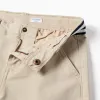 Twill chino shorts with striped tape for boys, light beige
