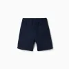 Midi chino shorts in poplin for boys, dark blue