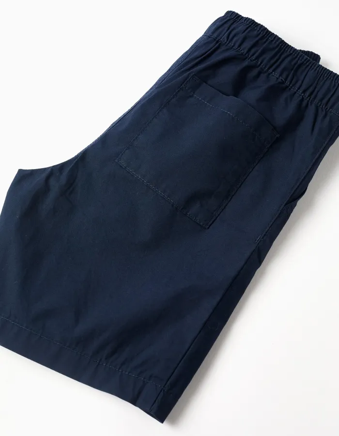 Midi chino shorts in poplin for boys, dark blue