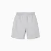 Fleece shorts with drawstring and side pockets for boys, light grey