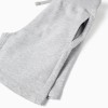 Fleece shorts with drawstring and side pockets for boys, light grey