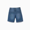 Midi denim shorts with five pockets for boys, blue