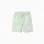 Midi twill shorts with beach motif for boys, light green