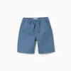 Long cotton shorts with drawstring Carolina Celas x Zippy for boys, blue