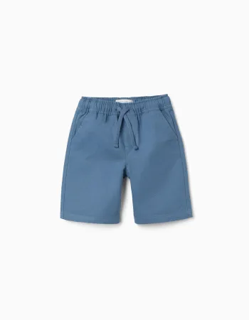 Long cotton shorts with drawstring Carolina Celas x Zippy for boys, blue