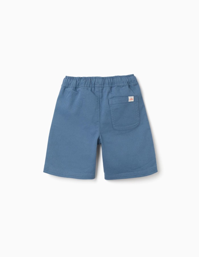 Long cotton shorts with drawstring Carolina Celas x Zippy for boys, blue
