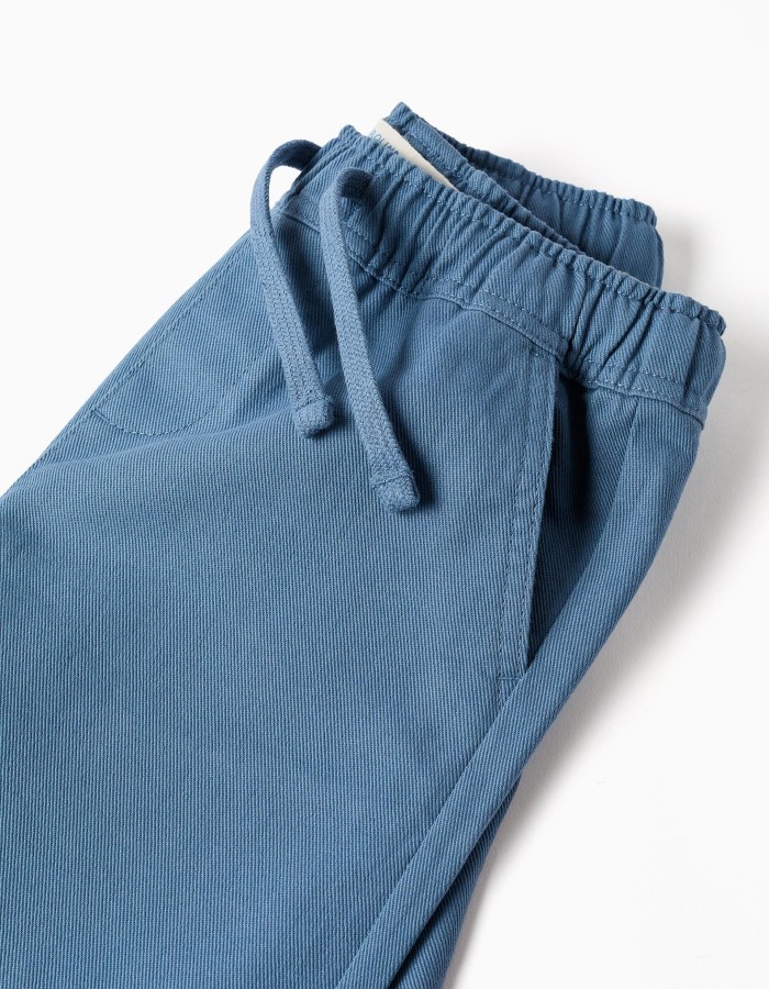 Long cotton shorts with drawstring Carolina Celas x Zippy for boys, blue