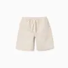 Long cotton shorts with drawstring Carolina Celas x Zippy for boys, beige