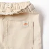 Long cotton shorts with drawstring Carolina Celas x Zippy for boys, beige
