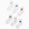 Pack of 6 Pairs of Socks for Children 'Emotions', White
