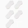 Pack of 5 Pairs of Plain Ankle Socks for Boys, White