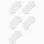 Pack of 5 Pairs of Plain Ankle Socks for Boys, White