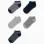 Pack of 5 Pairs of Plain/Striped Ankle Socks for Boys, Blue/Grey