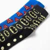 Pack of 2 non-slip socks with superhero motifs for boys, black/blue