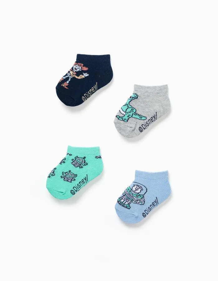 Pack of 4 pairs of ankle socks Toy Story for baby boys, multicolour