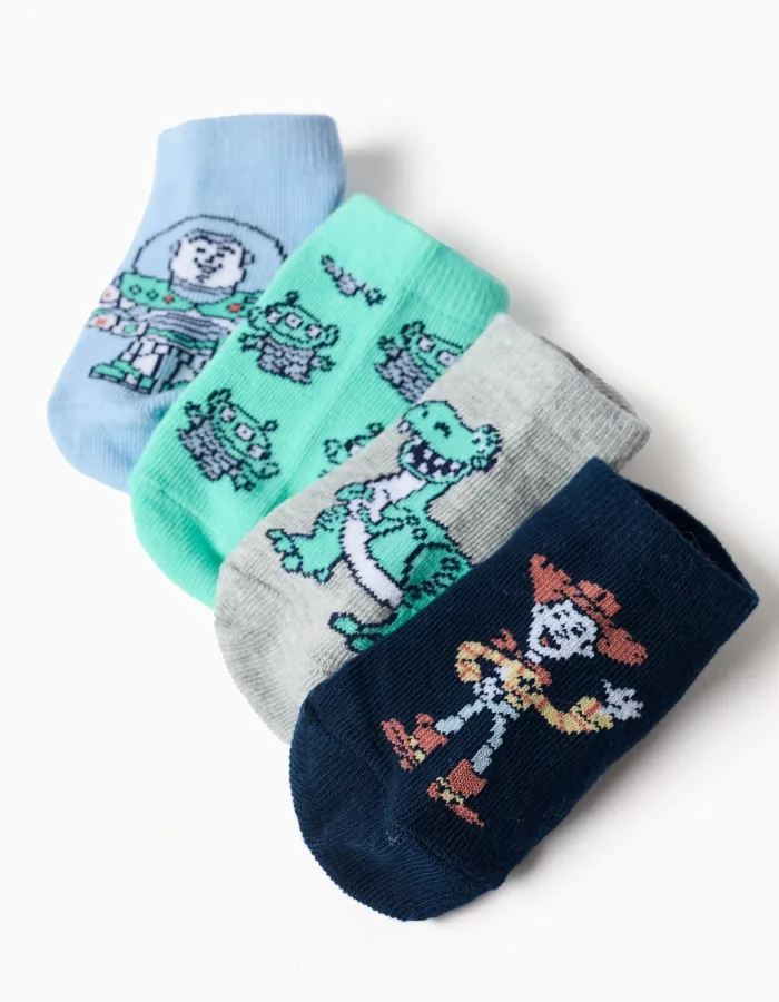 Pack of 4 pairs of ankle socks Toy Story for baby boys, multicolour